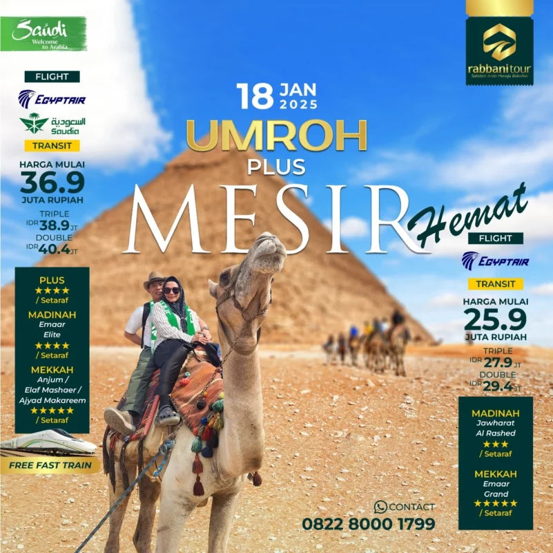 18 Januari 2025 Umroh Plus Mesir - Rabbanitour